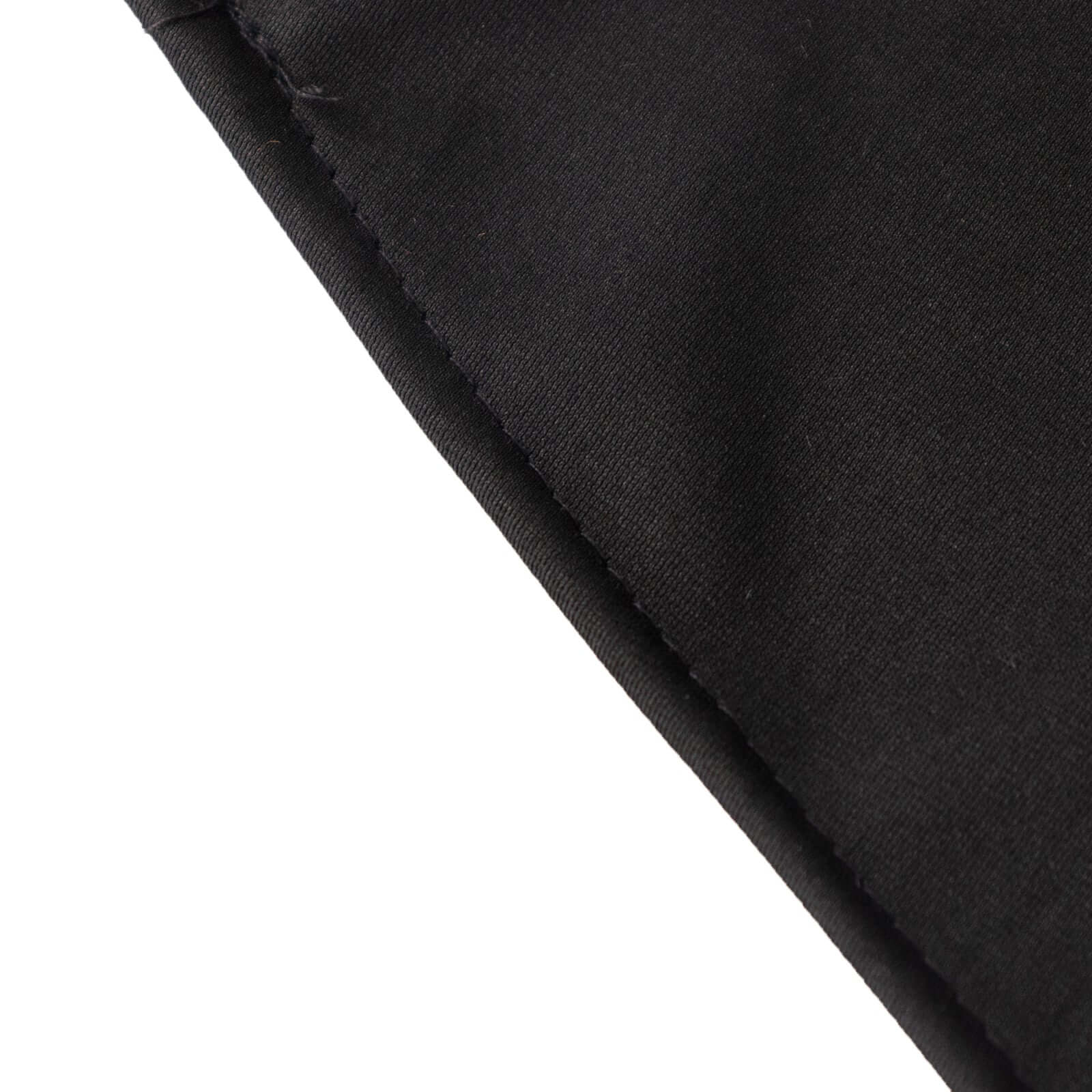 Black Premium Scuba Round Tablecloth, Wrinkle Free Seamless Polyester Tablecloth - 108