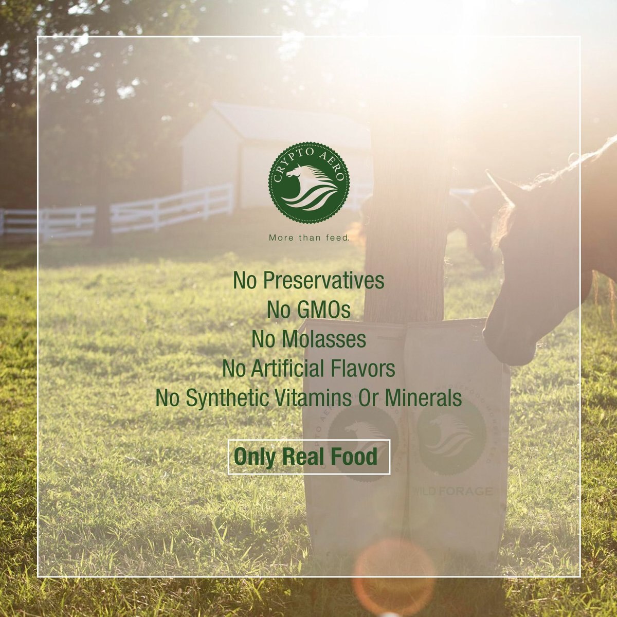 Crypto Aero Wild Forage Soy-Free， Molasses-Free Farm Animal and Horse Feed