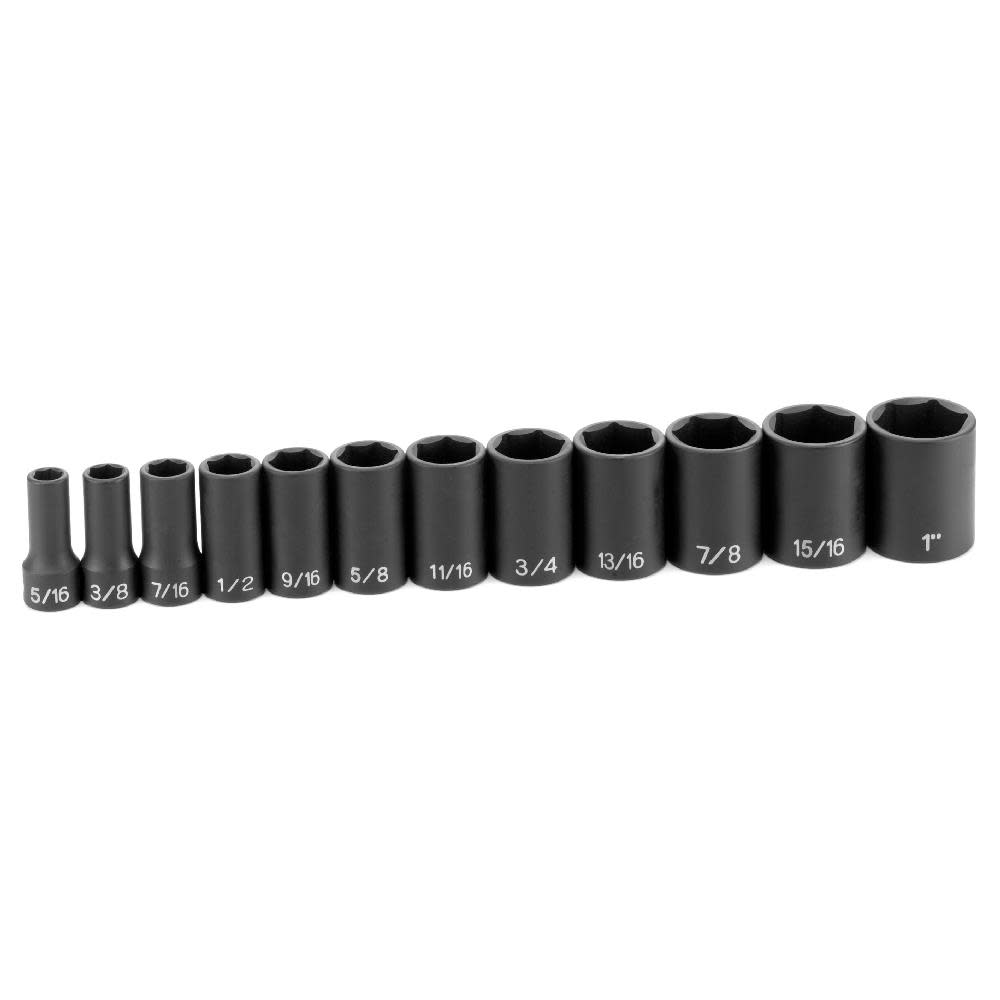 3/8 Drive Semi-Deep Length Impact Set ; 12 piece