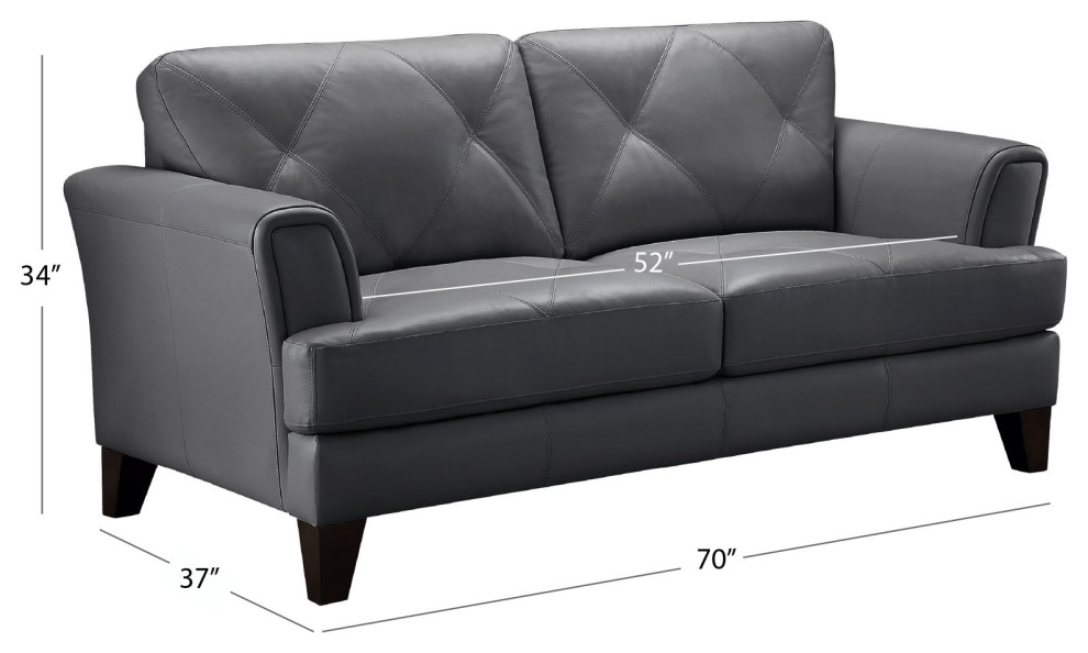 Savannah Leather Loveseat   Contemporary   Loveseats   by Abbyson Living  Houzz