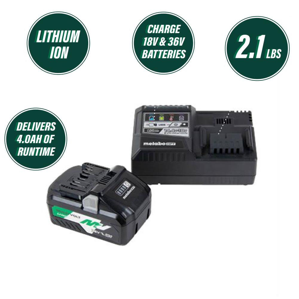 Multivolt 36V 18V Battery Charger Starter Kit ;