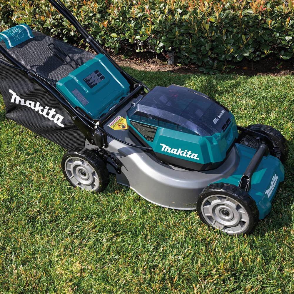 Makita 18 in. 18-Volt X2 (36-Volt) LXT Lithium-Ion Cordless Walk Behind Self Propelled Lawn Mower Kit with 4 Batteries (5.0 Ah) XML06PT1