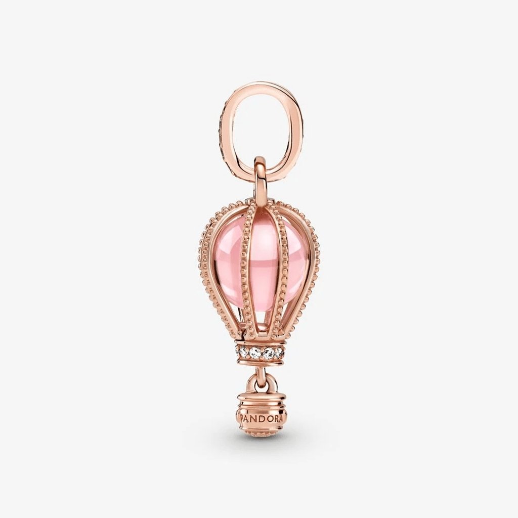 PANDORA  Sparkling Pink Hot Air Balloon Dangle Charm