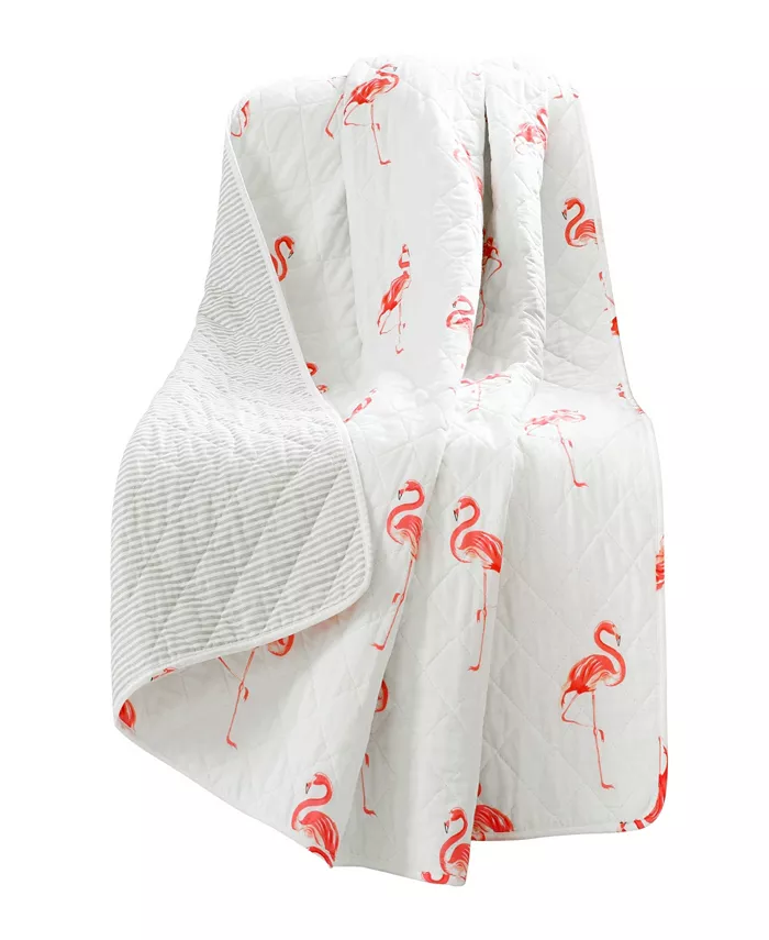 Lush Dandeacute;cor Kelly Flamingo Reversible Throw， 50 x 60