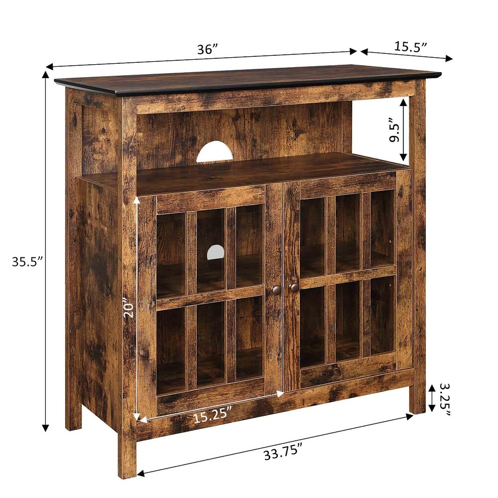 Convenience Concepts Big Sur Highboy 40 inch TV Stand with Storage Cabinets