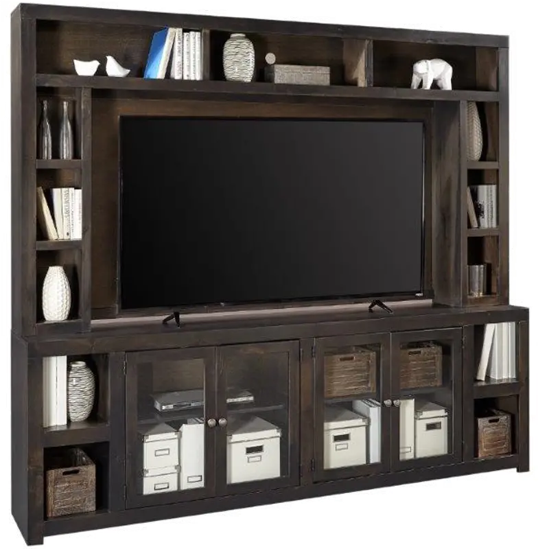 Avery Loft Ghost Black 2 Piece Entertainment Center