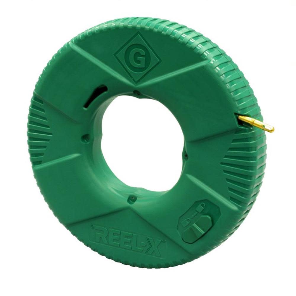 Greenlee Reel-X Fiberglass Non-Conductive Fish Tape, 100'