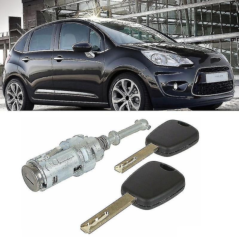 Citroen C2 C3 2002-2010 Left Front Door Lock Barrel With 2 Keys