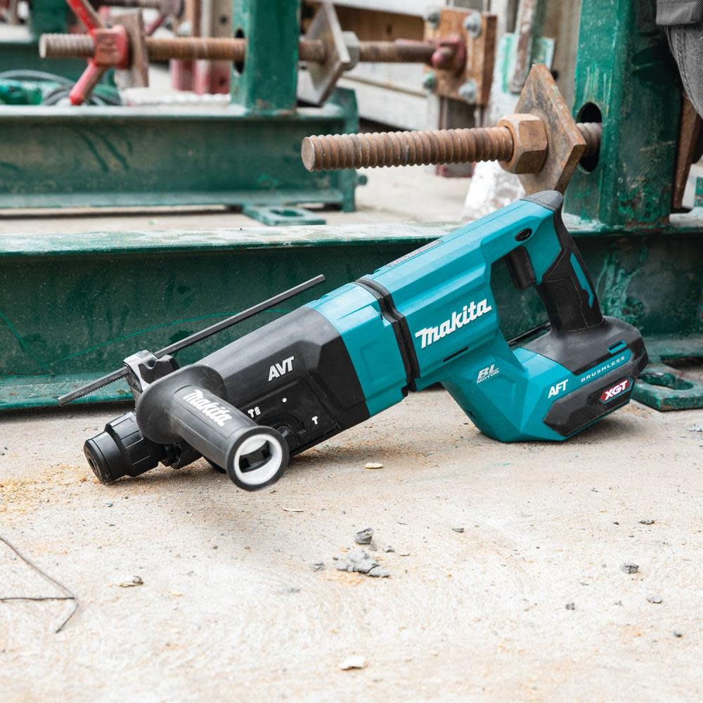 Makita 40V max XGT 1 1/8 AVT Rotary Hammer accepts SDS PLUS bits AFT AWS Capable Bare Tool