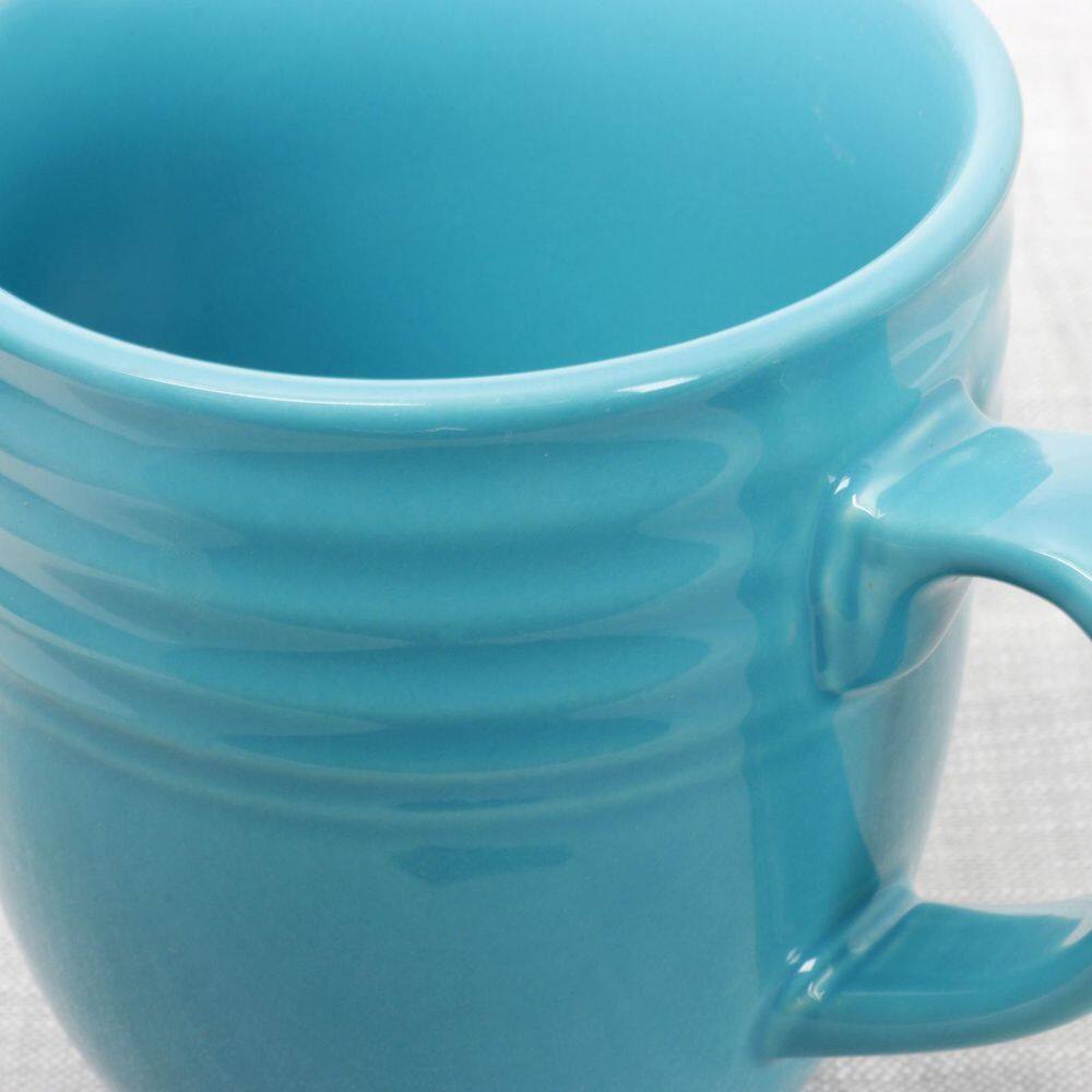 GIBSON HOME Plaza Cafe 15oz Mug Set in Turquoise Set of 8 986105036M