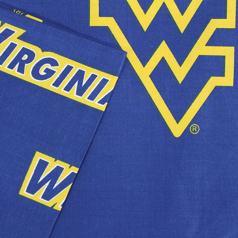 West Virginia Mountaineers Printed Sheet Set - Twin