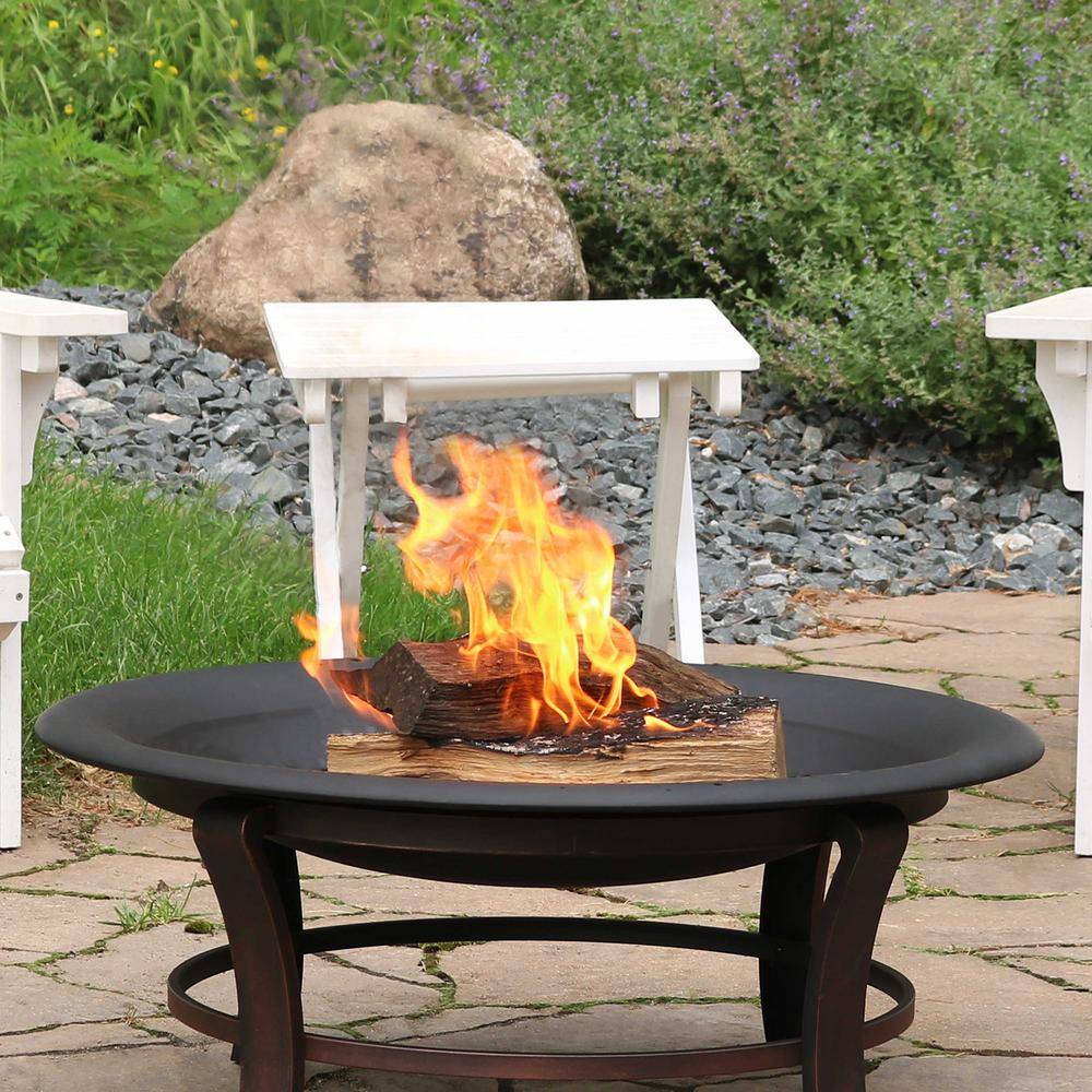 Sunnydaze Decor 33 in. x 5 in. Round Classic Steel Replacement Wood-Burning Fire Pit Bowl NB-183