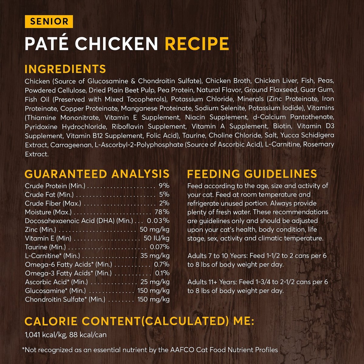 American Journey Senior Pate Chicken Recipe Canned Cat Food