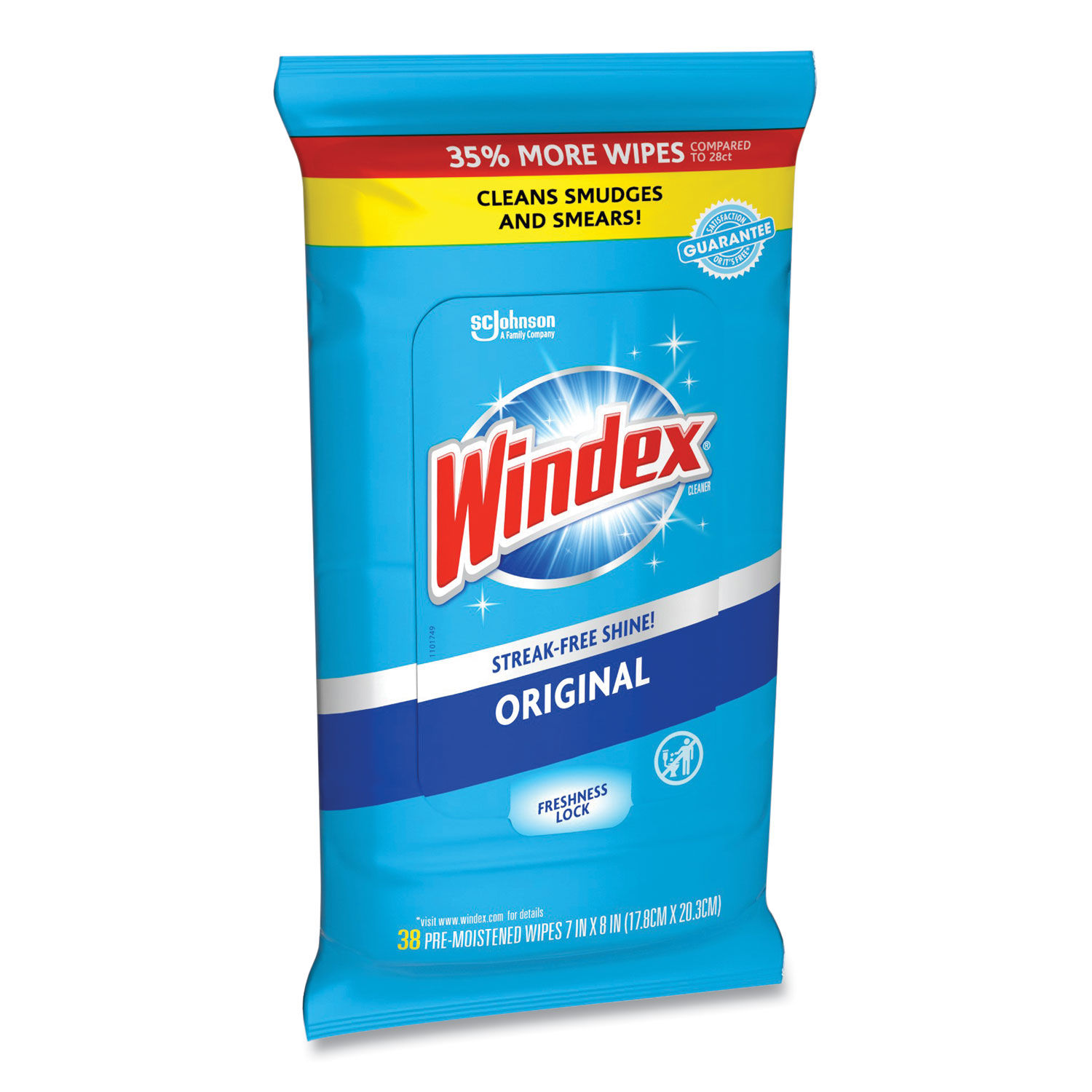 Glass and Surface Wet Wipe by Windexandreg; SJN319251EA