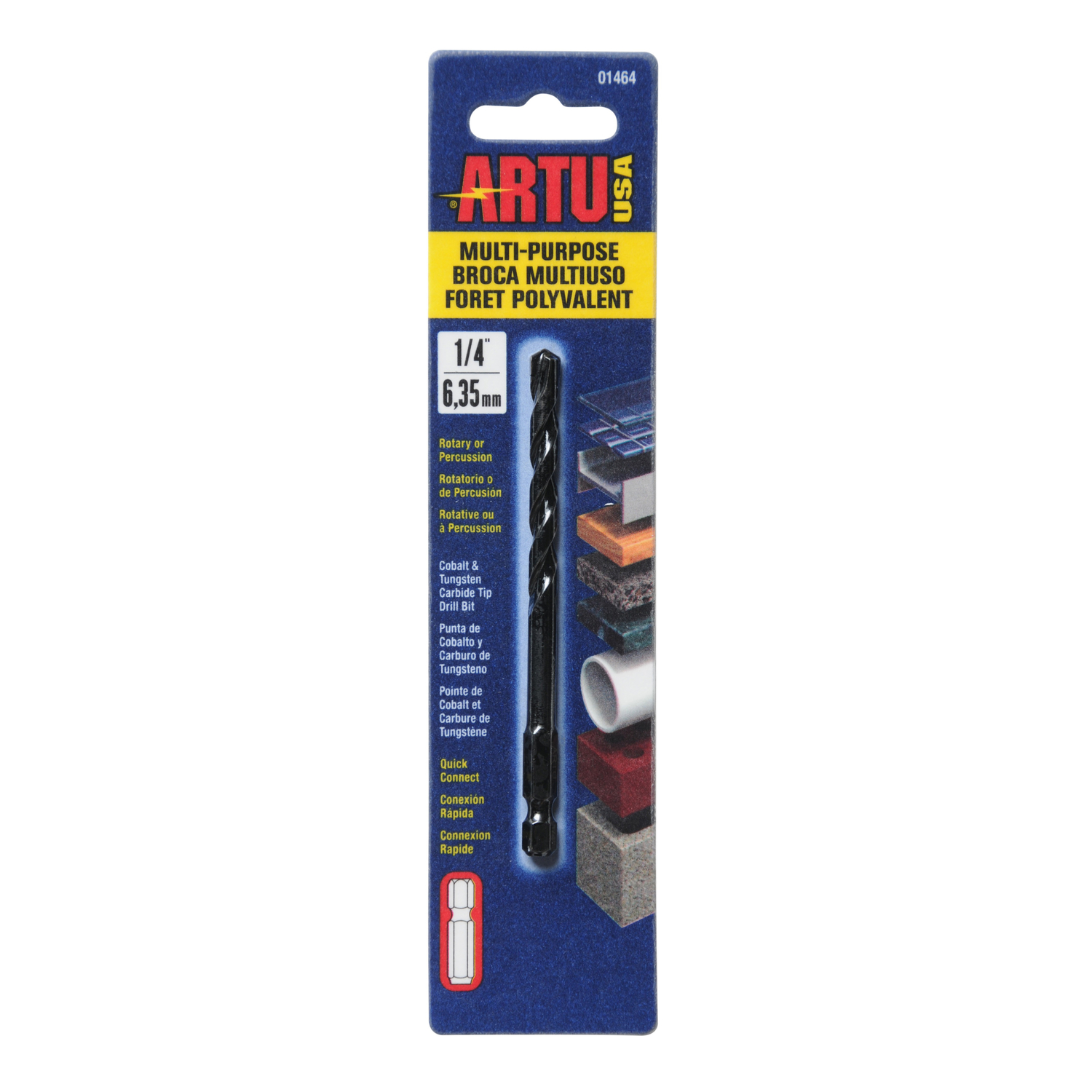 ARTU 1/4 in. X 4-1/8 in. L Carbide Tipped Drill Bit 1 pc