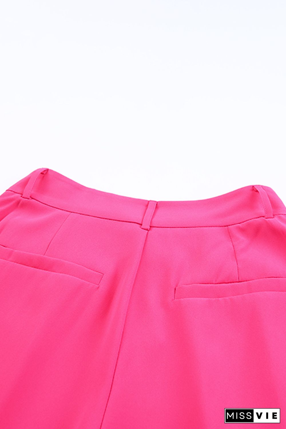 Rose Pleated High Waist Wide Leg Casual Pants