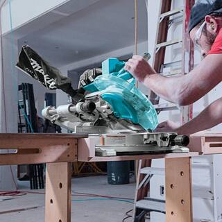 Makita 18V X2 (36V) LXT Brushless 10 in. Dual-Bevel Sliding Compound Miter Saw Kit (5.0Ah) with bonus Folding Miter Saw Stand XSL06PT-WST06