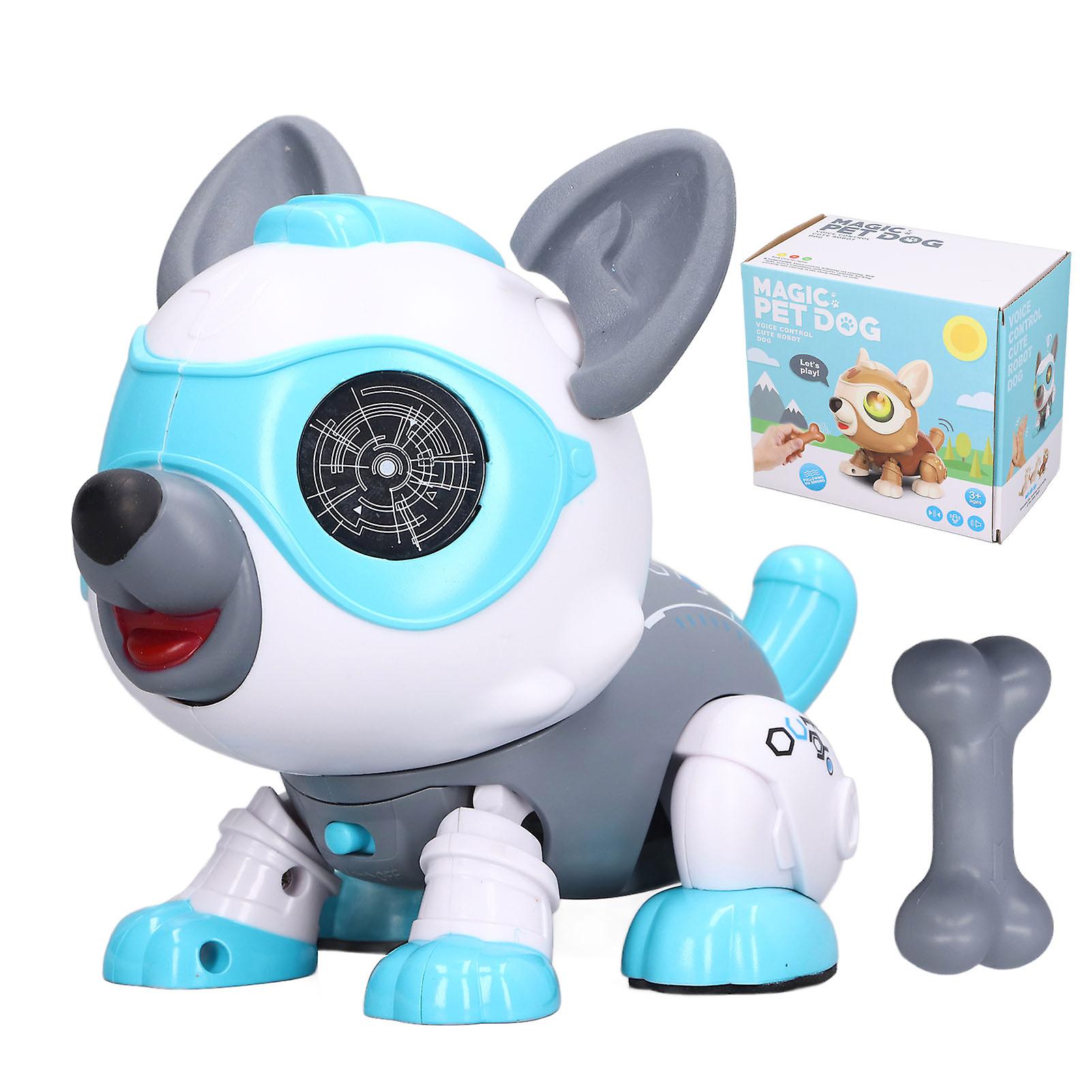 Robot Pet Dogs Remote Control Touch Sensor Detachable Robot Dogs Puppy Toy Voice Controlled For Kids Blue