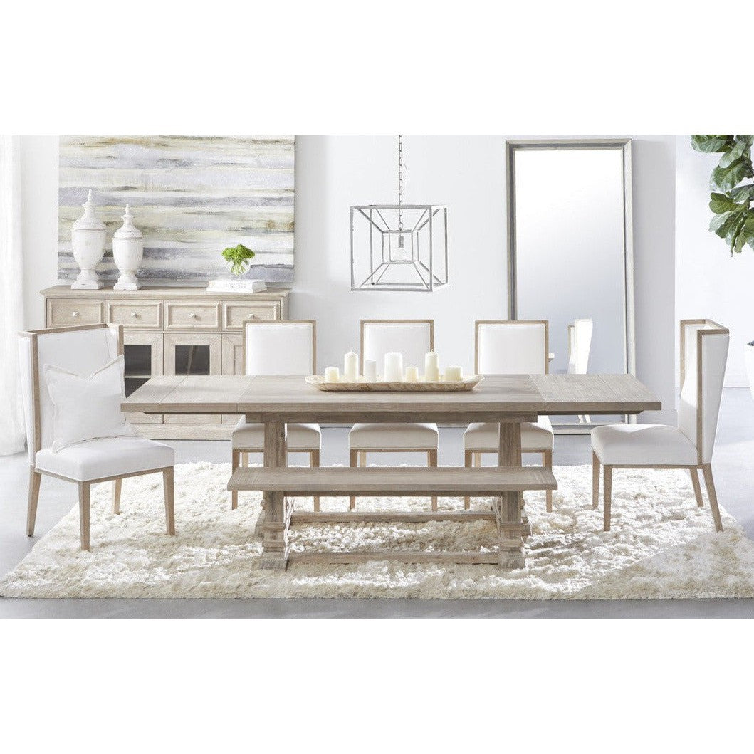 Hudson Extension (78-110) Dining Table in Wire Brushed Natural Gray