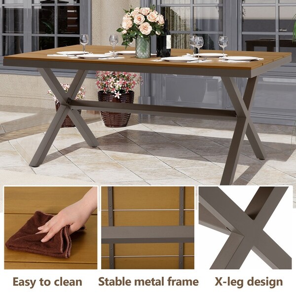 Rectangular Aluminum Dining Table