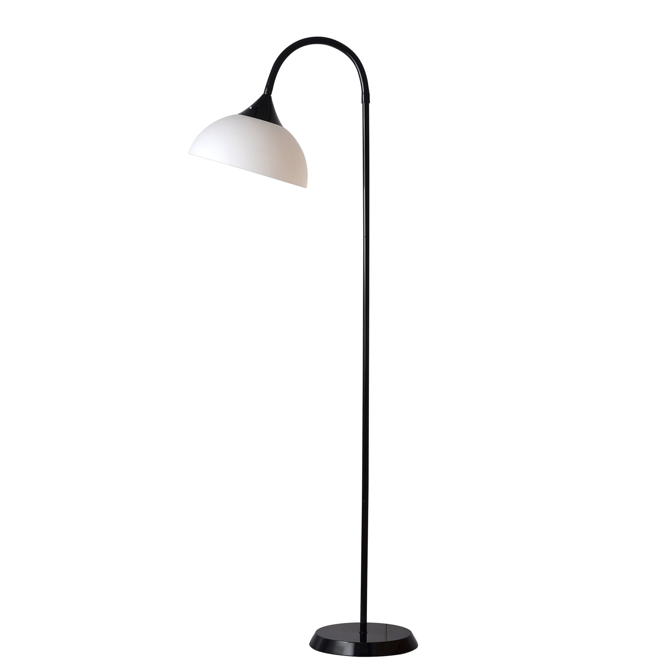 Mainstays 71'' Jelly Gooseneck Floor Lamp， Black