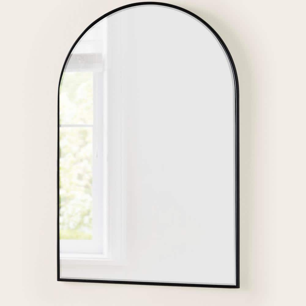 Home Decorators Collection Medium Arched Black Classic Accent Mirror (35 in. H x 24 in. W) H5-MH-255