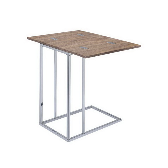 Acme 81849 Danson Accent Table  Weathered Oak   Ch...