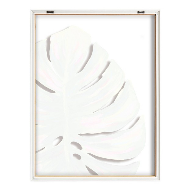 X 24 quot Blake Monstera Framed Printed Glass By Jessi Raulet Of Ettavee Natural Kate amp Laurel All Things Decor