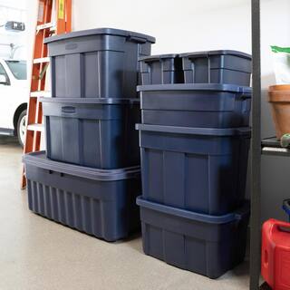 Rubbermaid Roughneck 10 Gal. Rugged Stackable Storage Tote Container (6-Pack) RMRT100015-6pack