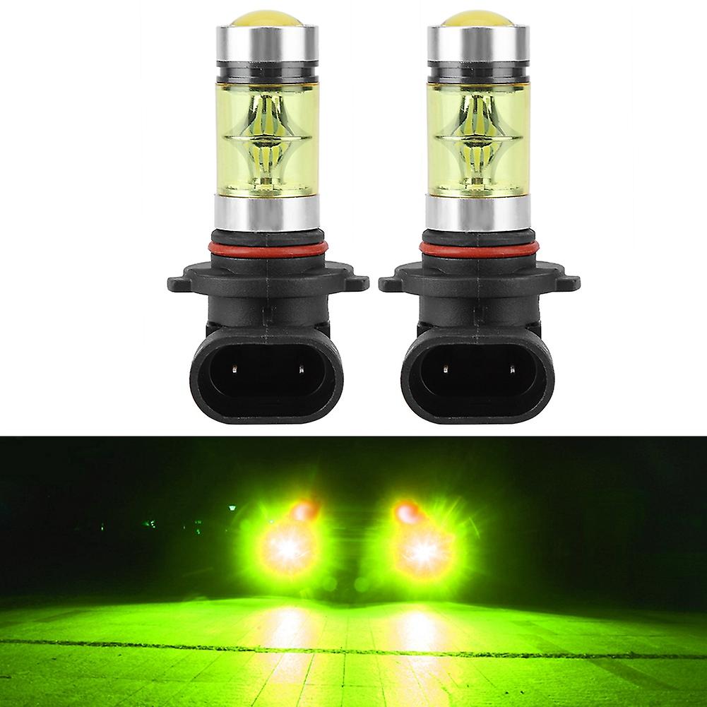 2pc 9006 100w 4300k Yellow Led Headlight Bulbs Kit Fog Light Car Driving Lamp