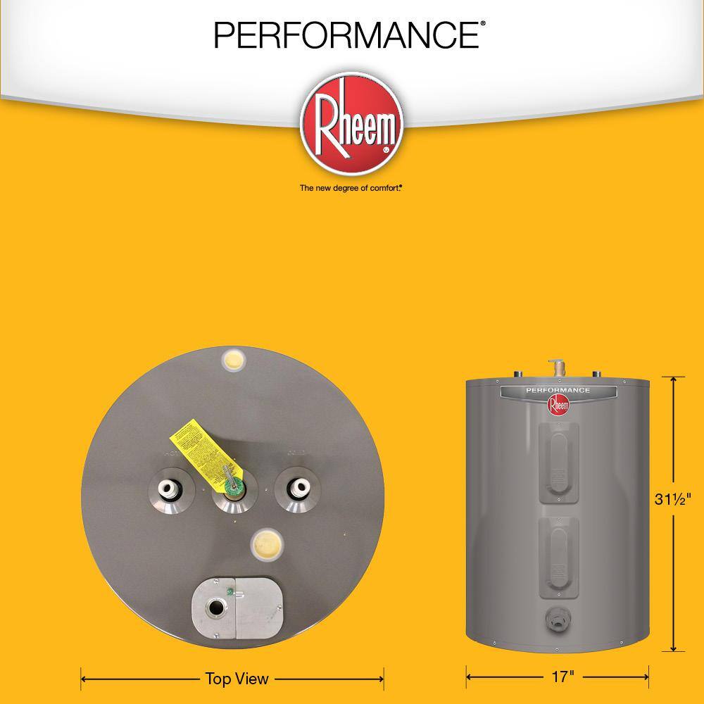 Rheem Performance 20 Gal. Short 6 Year 38003800-Watt Elements Electric Tank Water Heater XE20S06ST38U0