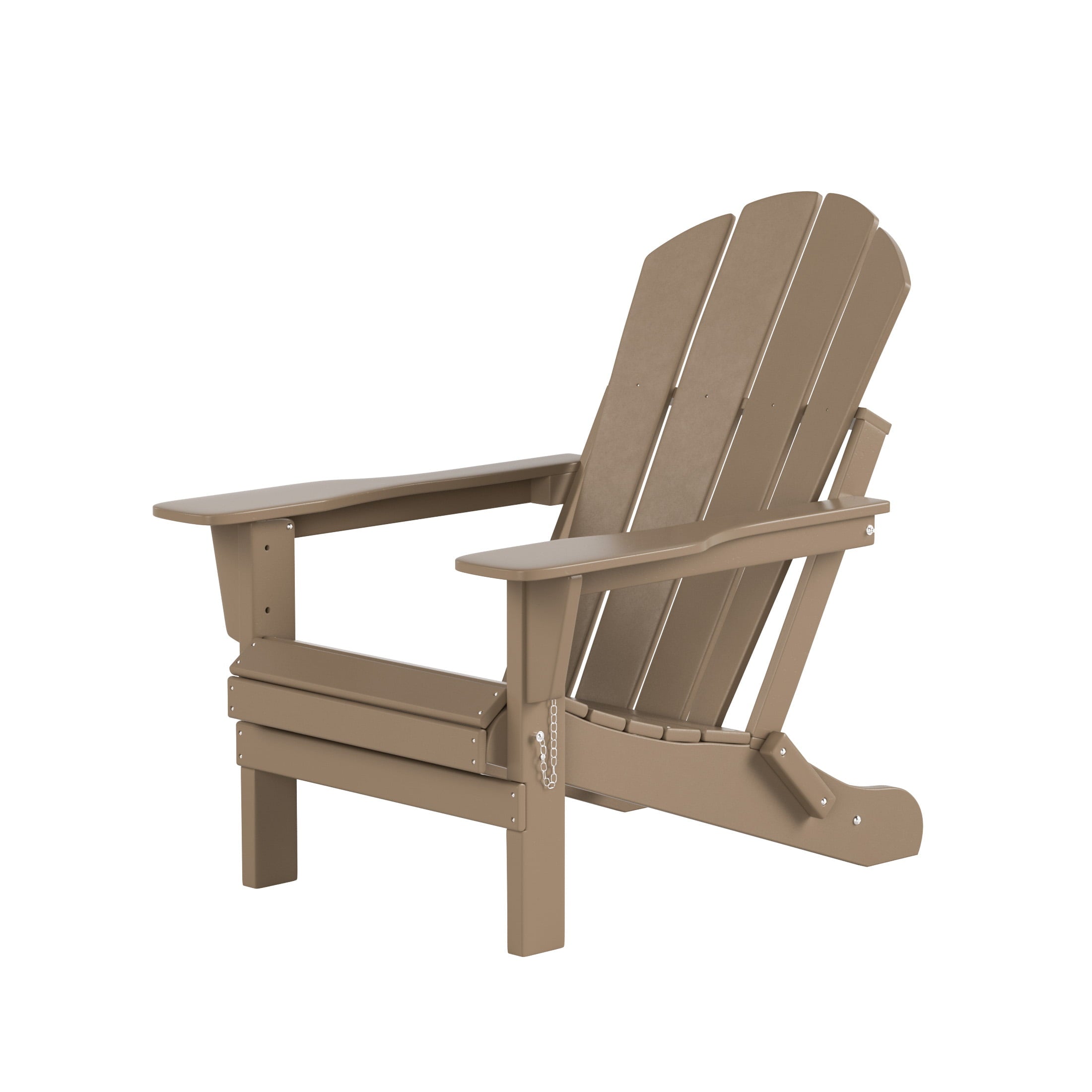 WestinTrends Outdoor Adirondack Chair, Plastic Fire Pit Chair, Weather Resistant Folding Patio Lawn Chair for Outside Deck Garden Backyard Balcony, Weather Wood