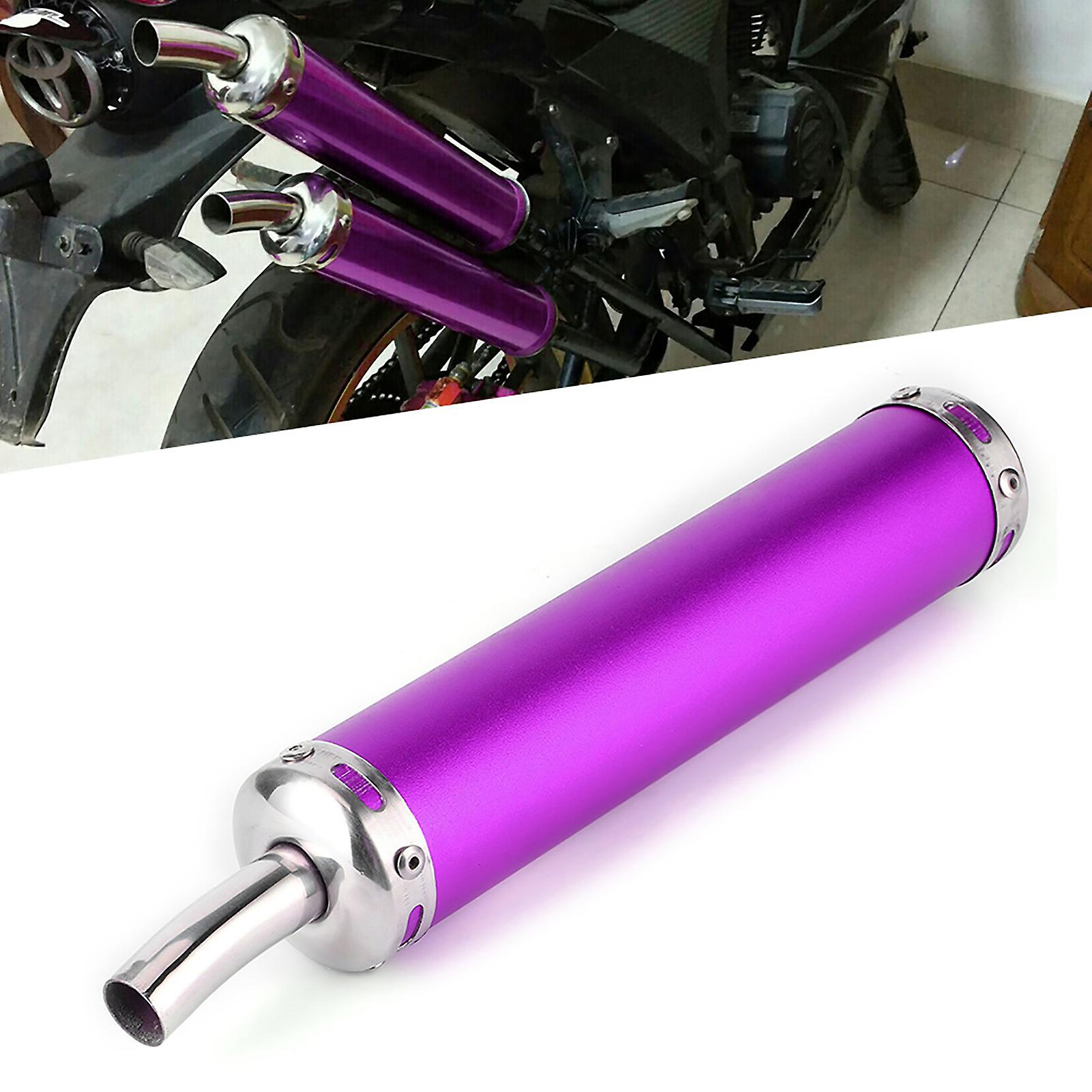 Stainless Steel Exhaust Muffler Silencer 20mm/0.8in Modified Parts For 2 Stroke Motorcyclepurple