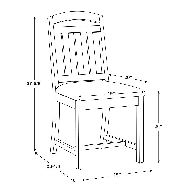 Linon Wilmer Side Chair 2-piece Set