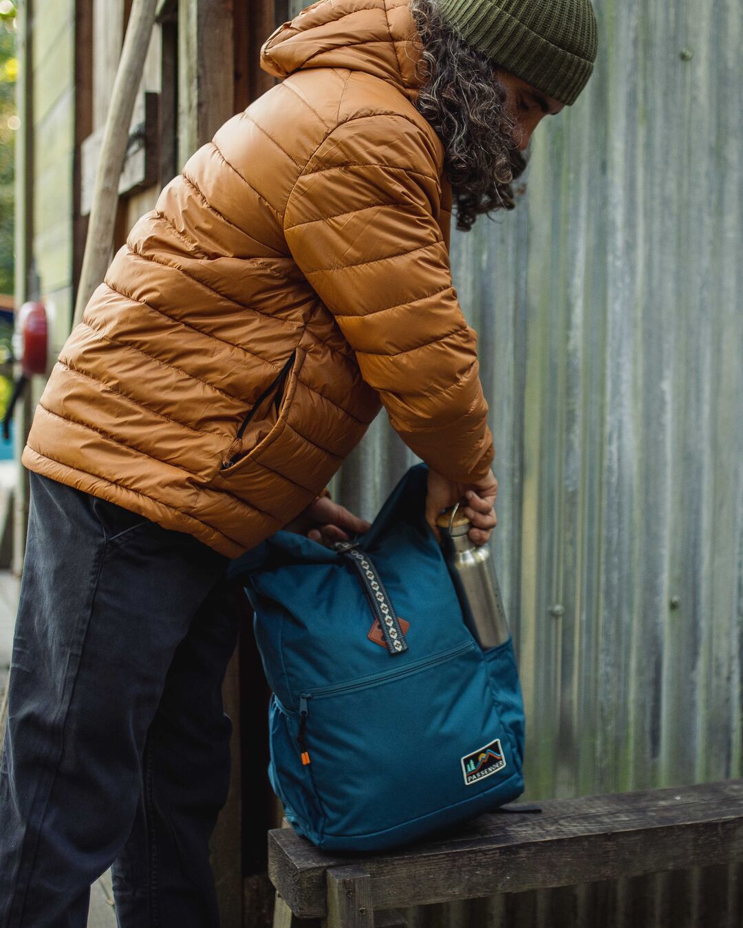 Backwoods Recycled Rolltop 32L Backpack - Ash Blue