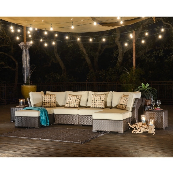 Corvus Oreanne 8piece Brown Wicker Sectional Patio Furniture Set