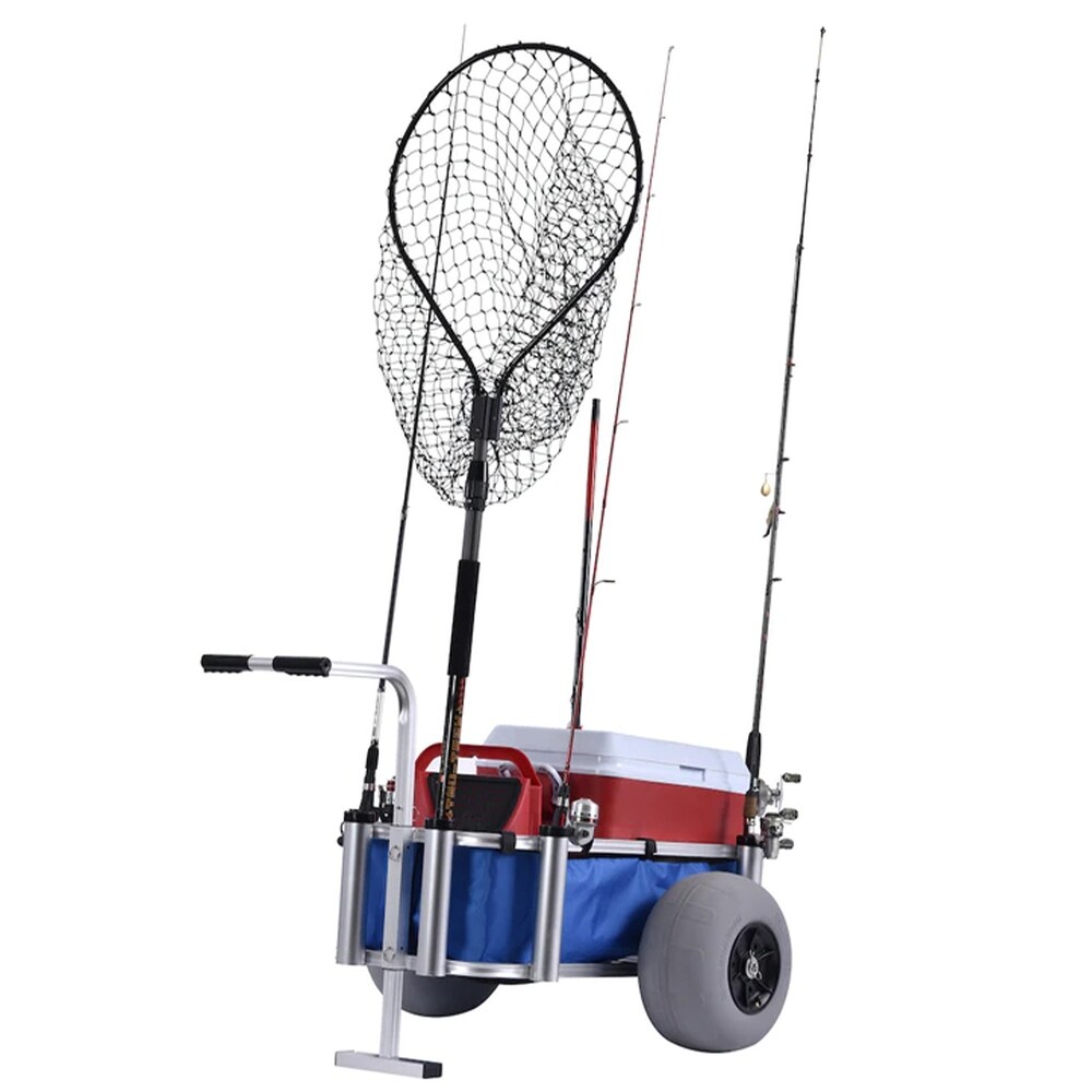 Juggernaut Storage Fishing Gear and Marine Equipment Rolling Utility Cart  Blue   28