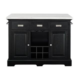 Steve Silver Aspen Ebony Kitchen Island Cart AS380CKTB