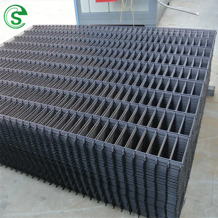 Galvanized 868 Powder Coated 656 2D Welded Security Fence Panel Twin Horizontal Wires Fencing Durable Villa Supplies