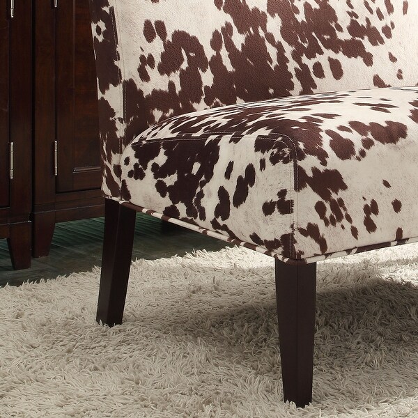 Peterson Cowhide Fabric Slipper Accent Chair by iNSPIRE Q Bold