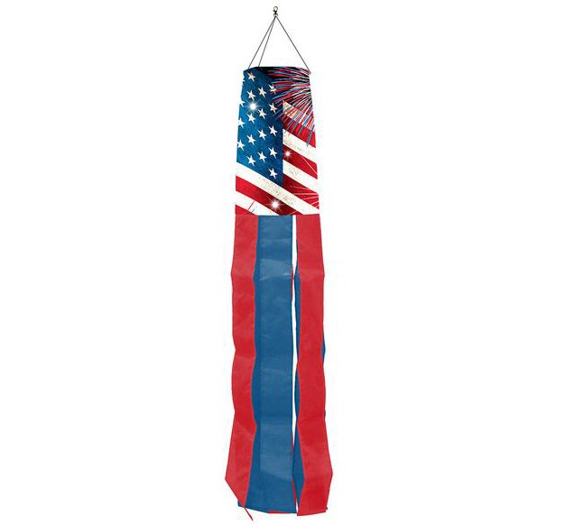 Briarwood Lane Summer 4th Of July Stars And Stripes Windsock Wind Twister 40x6