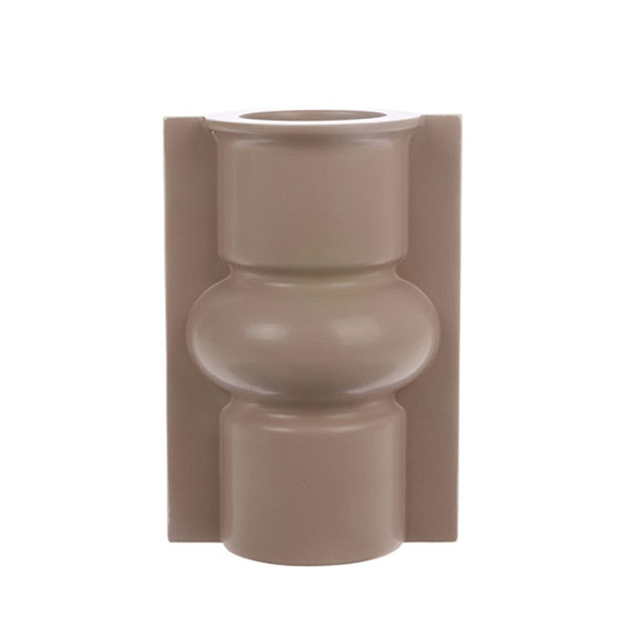 Molding shape vase - m - mocha