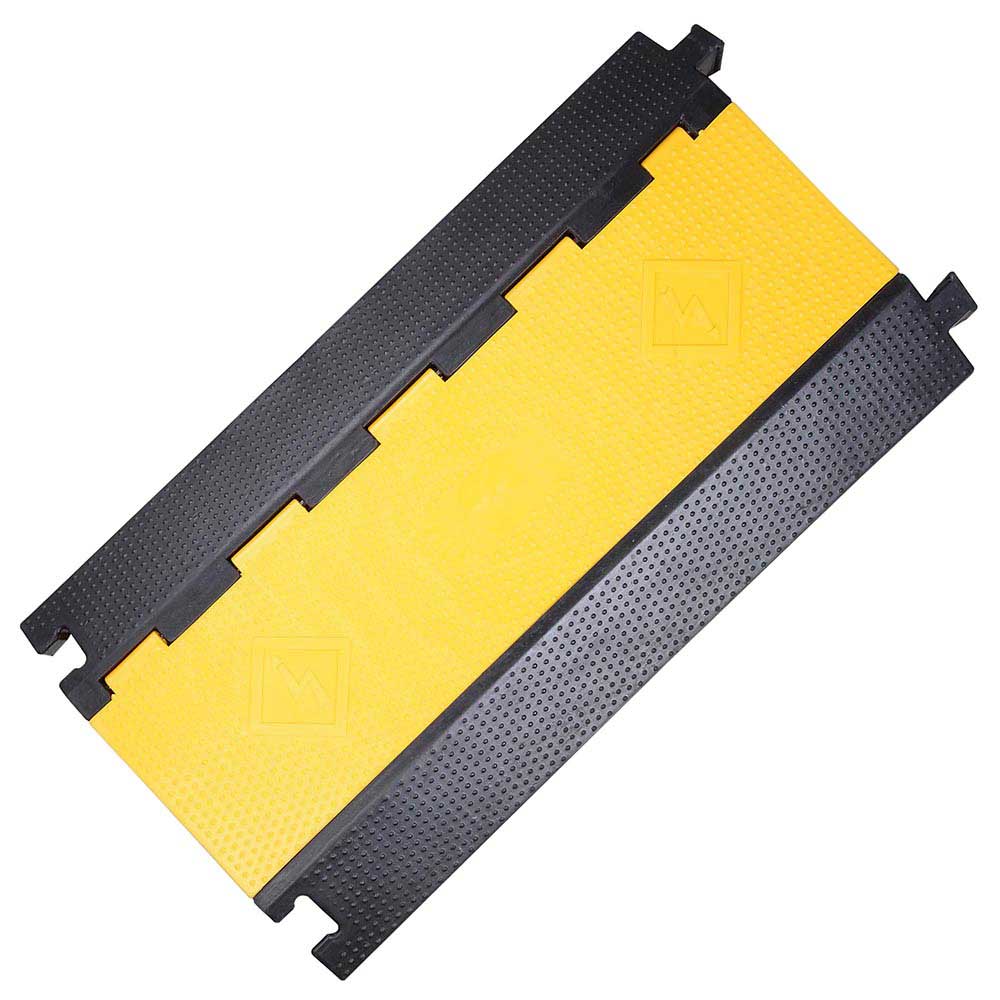 Yescom Cable Ramp Protector Rubber Cable Cover 3-Channel