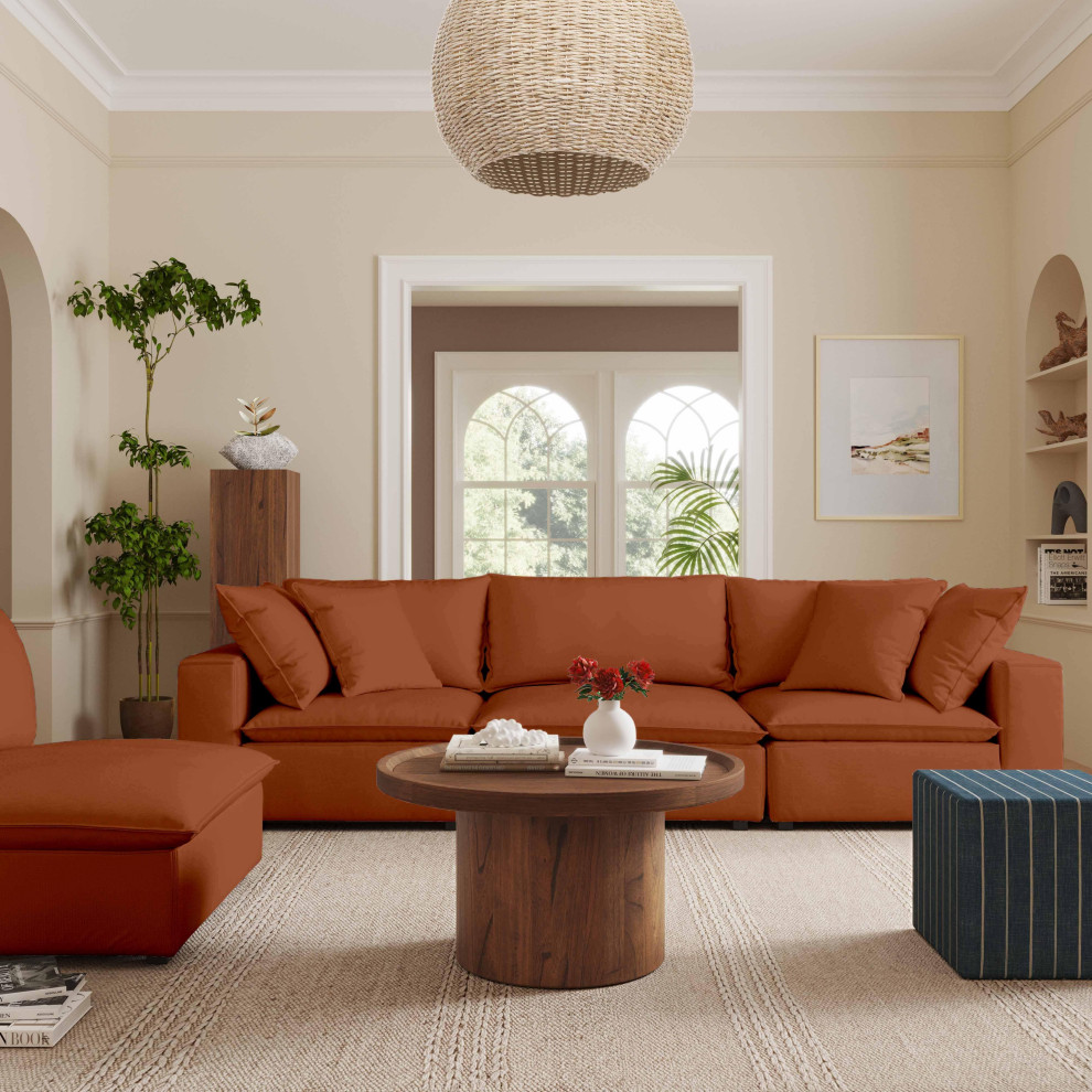 Cali Rust Modular 4 Piece Sectional   Transitional   Sectional Sofas   by First of a Kind USA Inc  Houzz