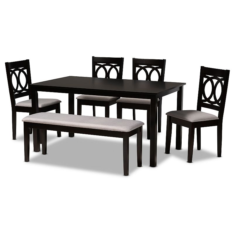 Baxton Studio Bennett Dining Table 6-piece Set