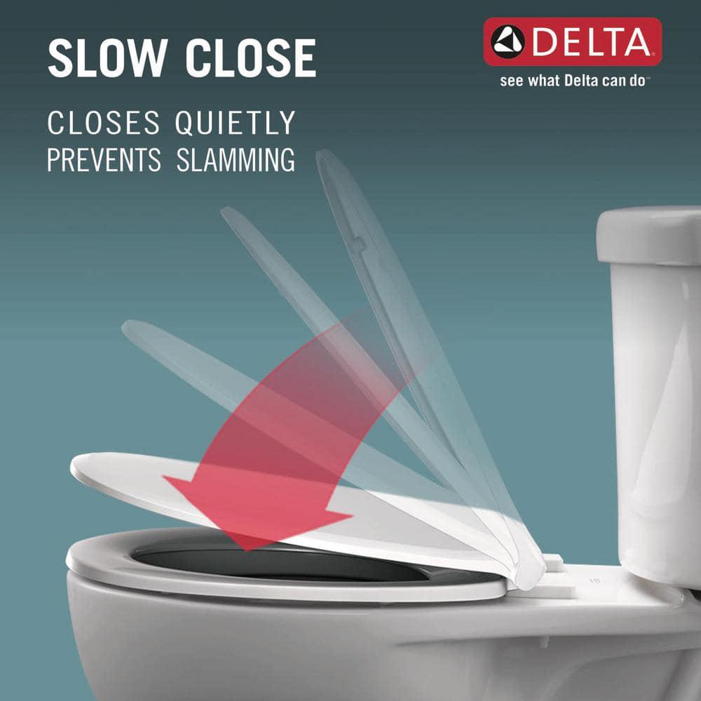 Delta Foundations 2piece 128 GPF Single Flush Elongated Front Toilet in White Seat Included