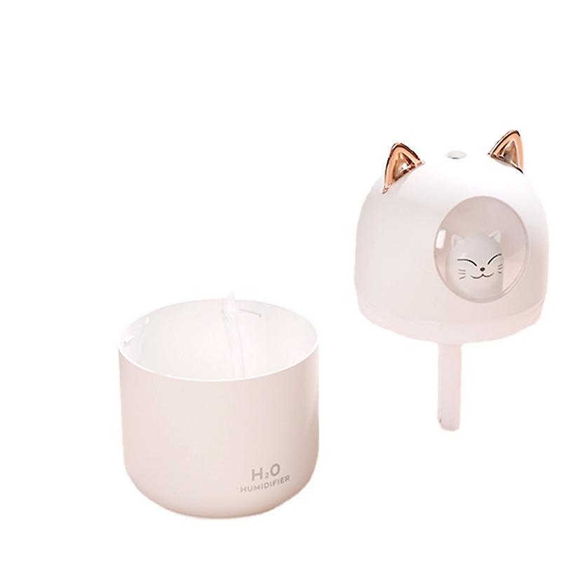 Cute Cat Humidifier Mini Usb Fragrance Humidifier Household Suitable For Car White