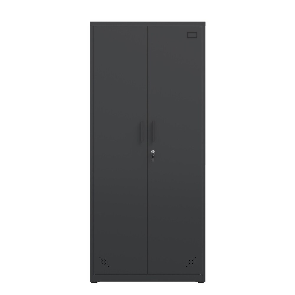 High Storage Cabinet with 2 Doors and 4 Partitions