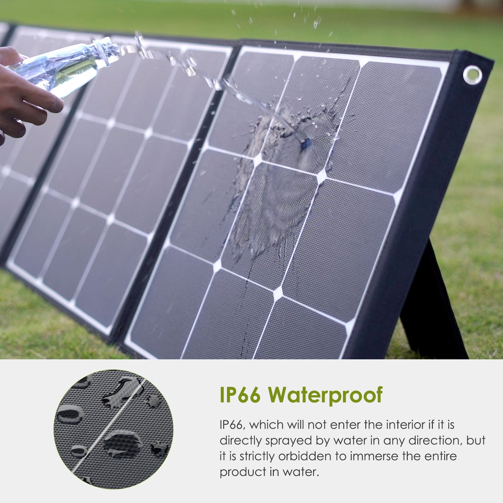 ALLPOWERS 200W Foldable Solar Panel Kit for Camping, with MC-4 Output and Adjustable Kickstand, Monocrystalline Solar Charger for Power Station,RV,Campers,Boats,off Grid