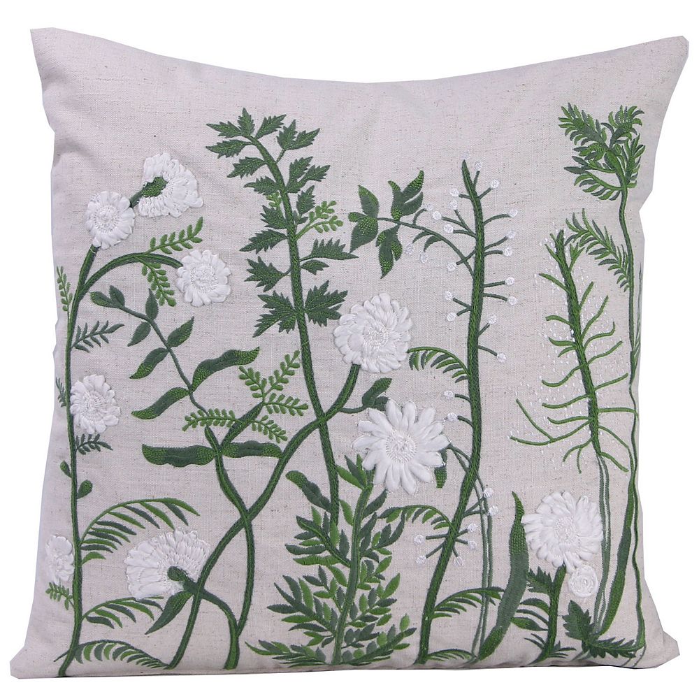 Jordan Manufacturing Spring Floral Indoor Outdoor Throw Pillow